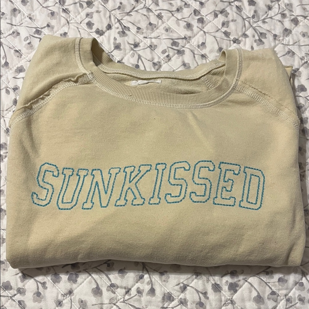 Maurices Cream Casual Sweatshirt